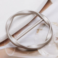 Scarf Ring Clip T shirt Tie Clips Metal Round Circle Clip Buckle