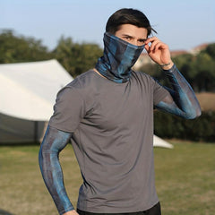 Colorful Tattoo Arm Sleeves & Face Towel Set