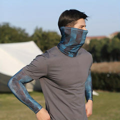 Colorful Tattoo Arm Sleeves & Face Towel Set