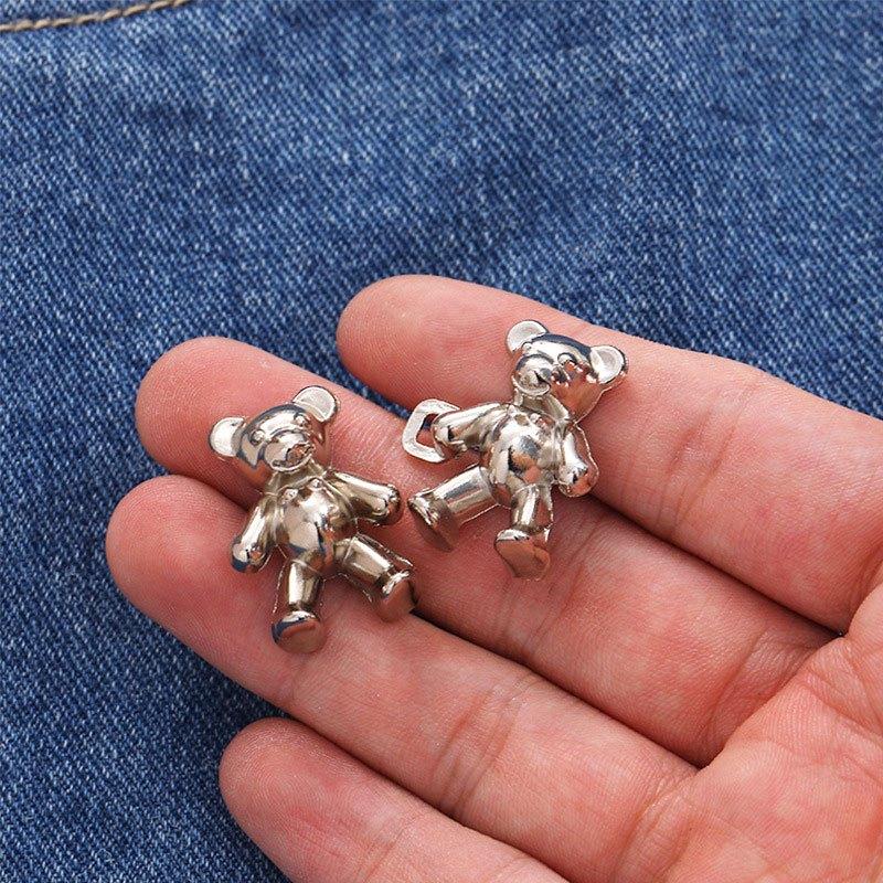 Detachable Metal Bear Waist Button for Men Pant DIY Clothing