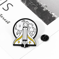 Rocket Pattern Seam Button Pins For Jeans Pants