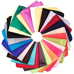 26pcs Monochrome Square Scarf Men's Pocket Handkerchief