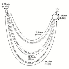 Punk Hip Hop Rock Chain Trousers Chain Layered Waist Chain