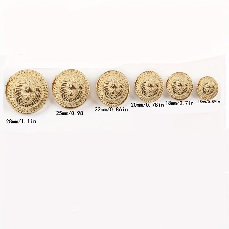 10pcs Metal Lion Sewing Buttons for Shirt Coat Suit