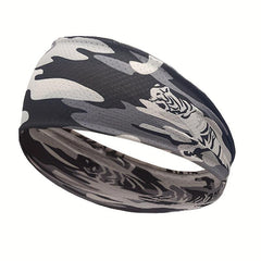 Men's Viscose Sports Headband Camouflage Elastic Hairband