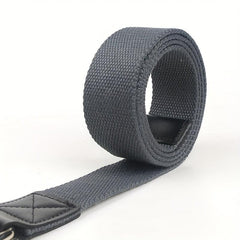 Ring Buckle Casual Canvas Belt For Men Wide Double Ring Buckle Belt