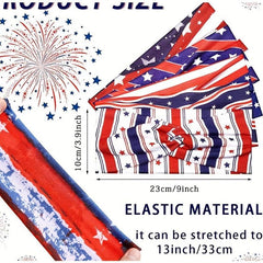American Flag Independence Star Headband Retro Knotted Sports Strap Headband