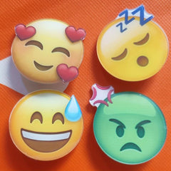 4pcs Emoticon Pack Hair Clips Funny Hair Clips Children's Clothing Accessories