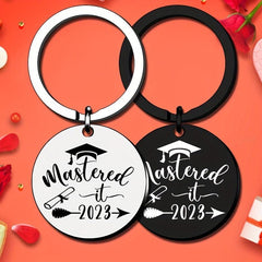 Graduation Keychain For Class Of Round And Rectangle Inspirational Gift Key Ring