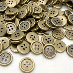 20pcs Retro Plastic Suit Buttons Four hole Buttons for Denim Shirts Jackets