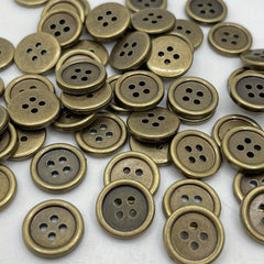 20pcs Retro Plastic Suit Buttons Four hole Buttons for Denim Shirts Jackets
