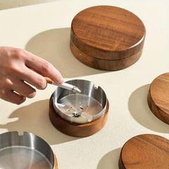 Retro Portable Ashtray for Home Office Outdoor Indoor Party
