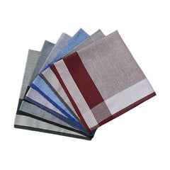 6pcs Men's Lightweight Stripe Pocket Handkerchief