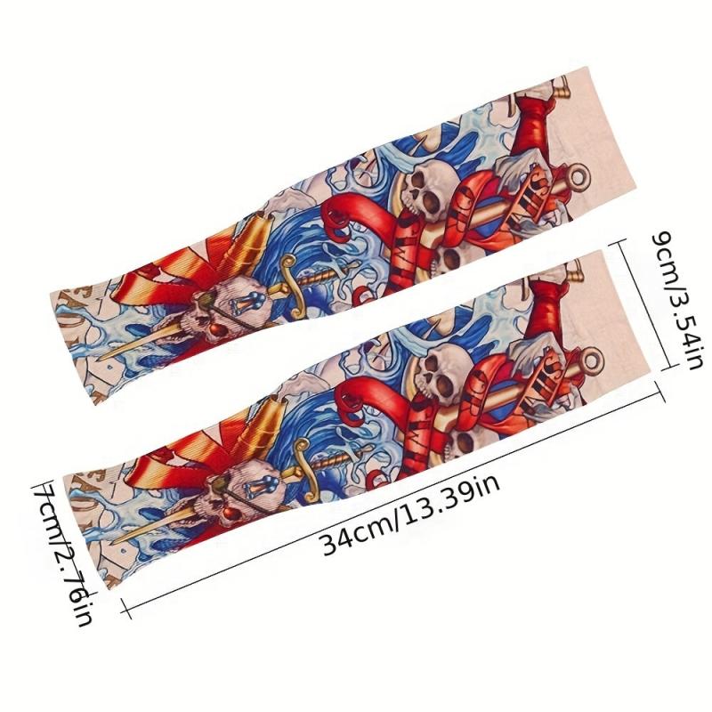 Flower Arm Tattoo Sleeves Sun UV Protection Arm Warmers
