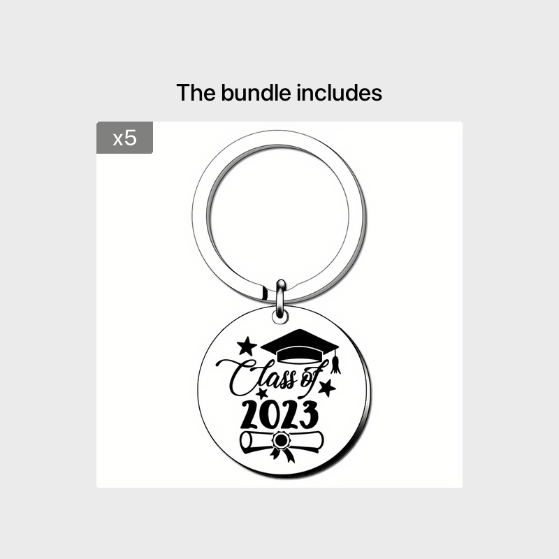 Graduation Keychain Stainless Steel Inspirational Gift