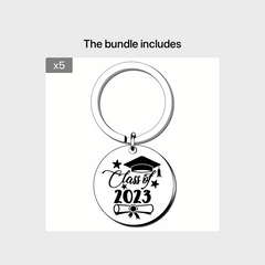 Graduation Keychain Stainless Steel Inspirational Gift