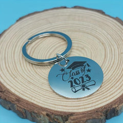 Graduation Keychain Stainless Steel Inspirational Gift