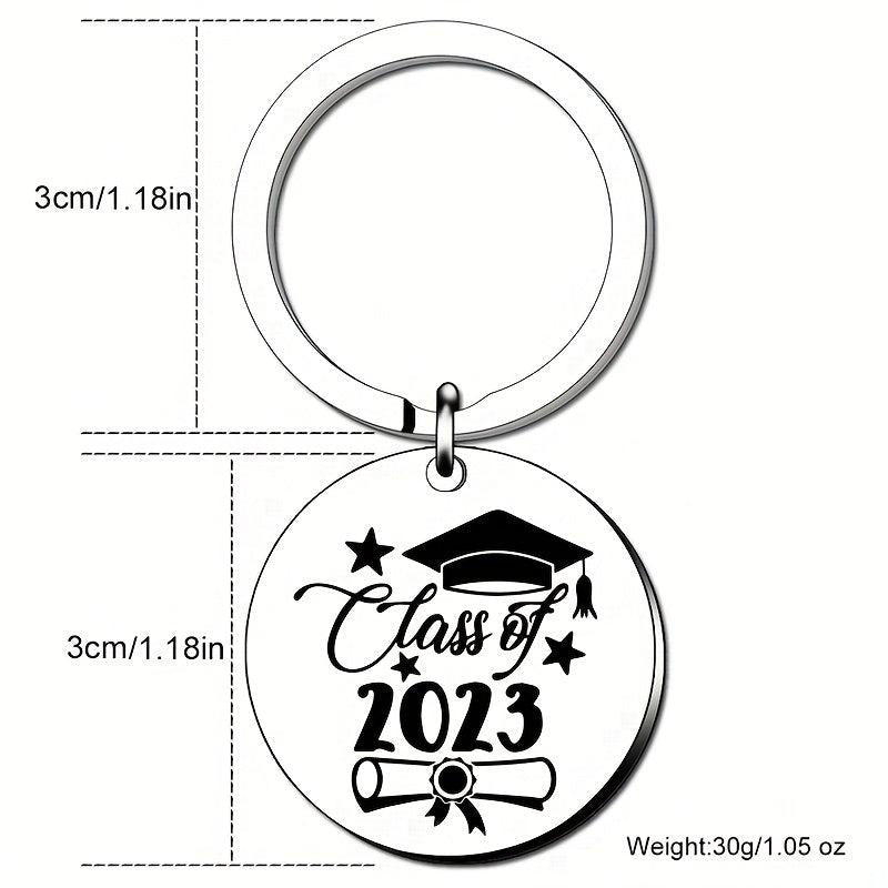 Graduation Keychain Stainless Steel Inspirational Gift