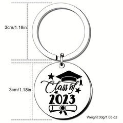 Graduation Keychain Stainless Steel Inspirational Gift