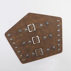 Brown Embossed Belt Medieval Retro Knight Wristband Cosplay