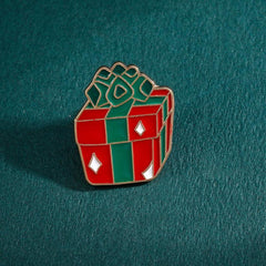 Men's Christmas Red Pin - Festive Holiday Style