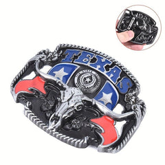 Western Cowboy Alloy Belt Buckle Vintage Punk Belt Accessory