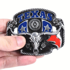 Western Cowboy Alloy Belt Buckle Vintage Punk Belt Accessory
