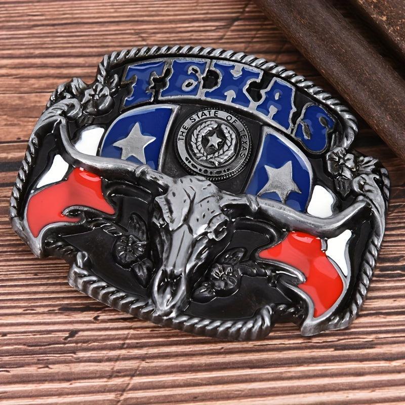 Western Cowboy Alloy Belt Buckle Vintage Punk Belt Accessory
