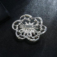 Fashionable Diamond Flower Large Brooch Clothing Accessory