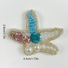 Ocean Animal Faux Pearl Beads Sequin Patch DIY Sewing Patch Sticker