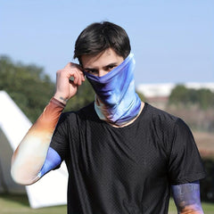 Colorful Tattoo Arm Sleeves & Face Towel Set