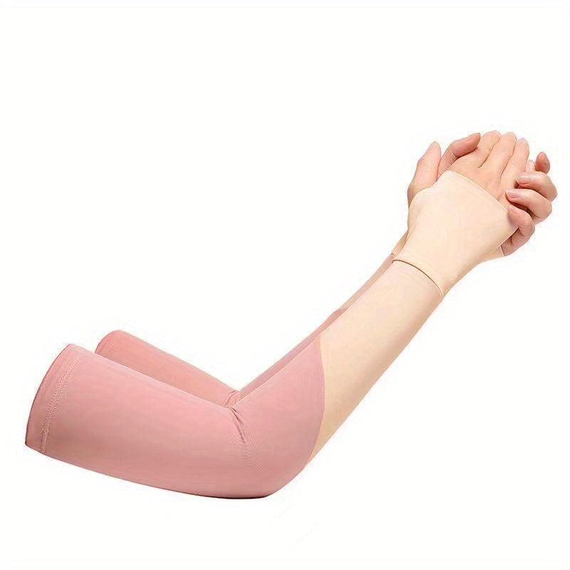 Summer Sunscreen Sleeves Ice Silk Sleeves Breathable Riding Sunscreen Gloves