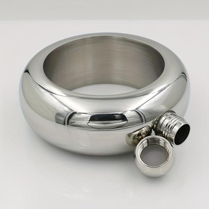 304 Stainless Steel Flask Funnel Cup Set + Round Bracelet Wrist Jewelry