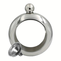 304 Stainless Steel Flask Funnel Cup Set + Round Bracelet Wrist Jewelry