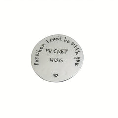 Stainless Steel Pocket Hug Love Token Long Distance Relationship For Men