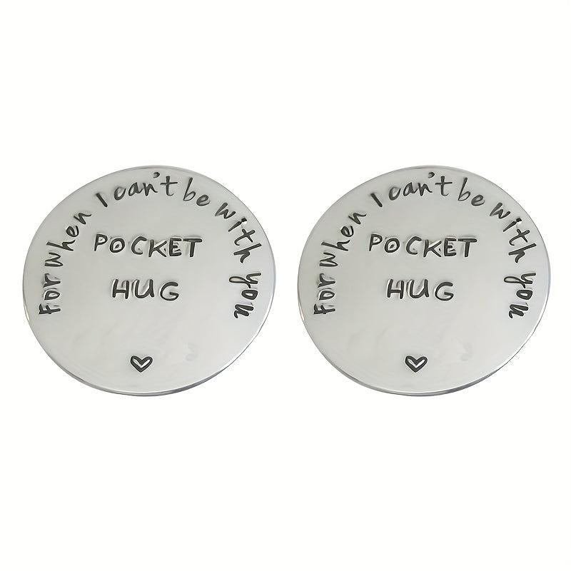 Stainless Steel Pocket Hug Love Token Long Distance Relationship For Men