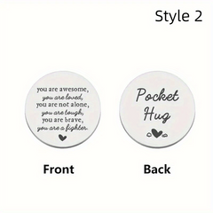 Men's Stainless Steel Pocket Hug Coin Gift