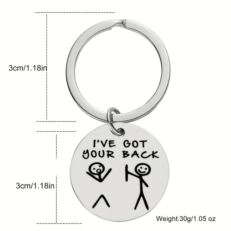 Funny Friendship Keychain for Brother Sister Bestie Daughter Son