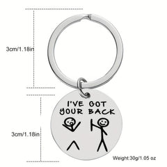 Funny Friendship Keychain for Brother Sister Bestie Daughter Son