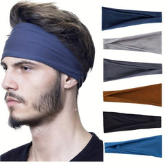 Men's Elastic Sports Headband Yoga Sweat Belt Bandana