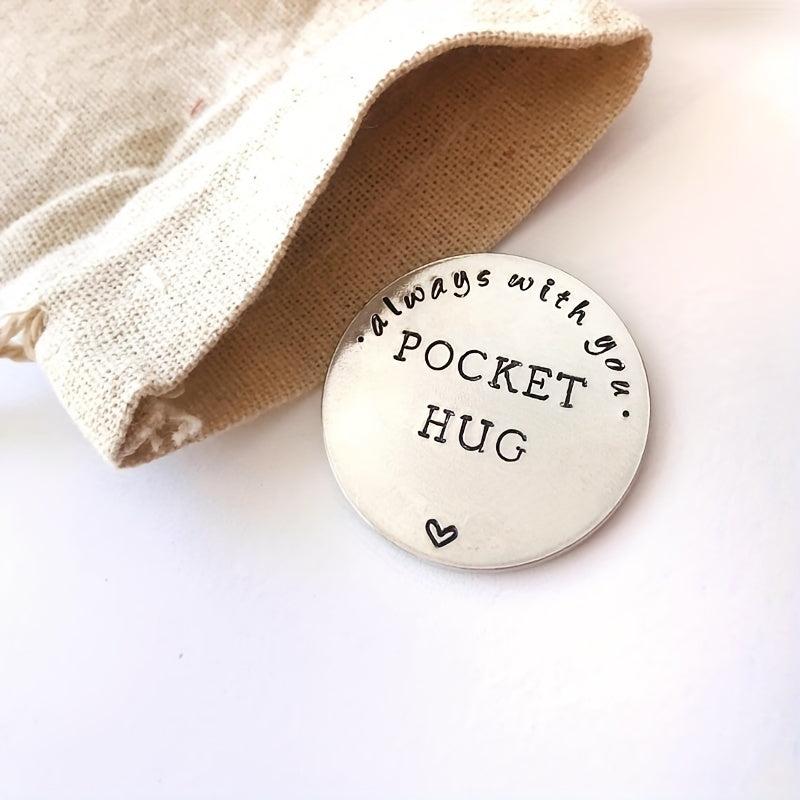 Stainless Steel Pocket Hug Coin Gift Token for Men