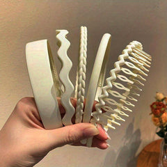 9pcs Matte Hair Bands Non Slip Solid Hair Accessories