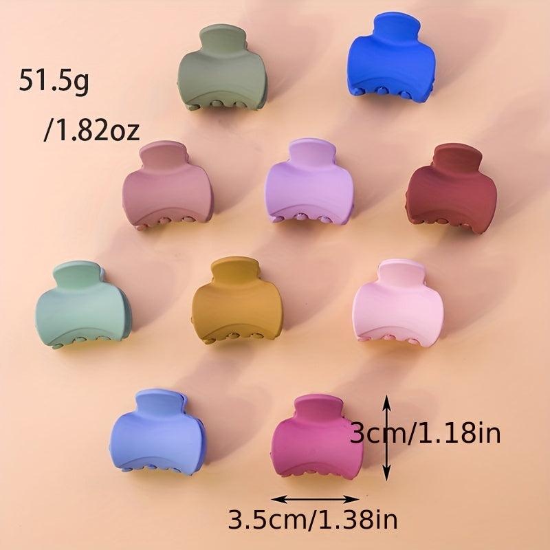 10pcs Small Hair Claw Non Slip Shark Claw Simple Style Hair Accessories