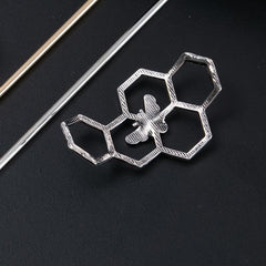 Geometric Bee Hair Sticks Forks Hairpins Hollow Metal Hair Pins Chignon Buns Hol