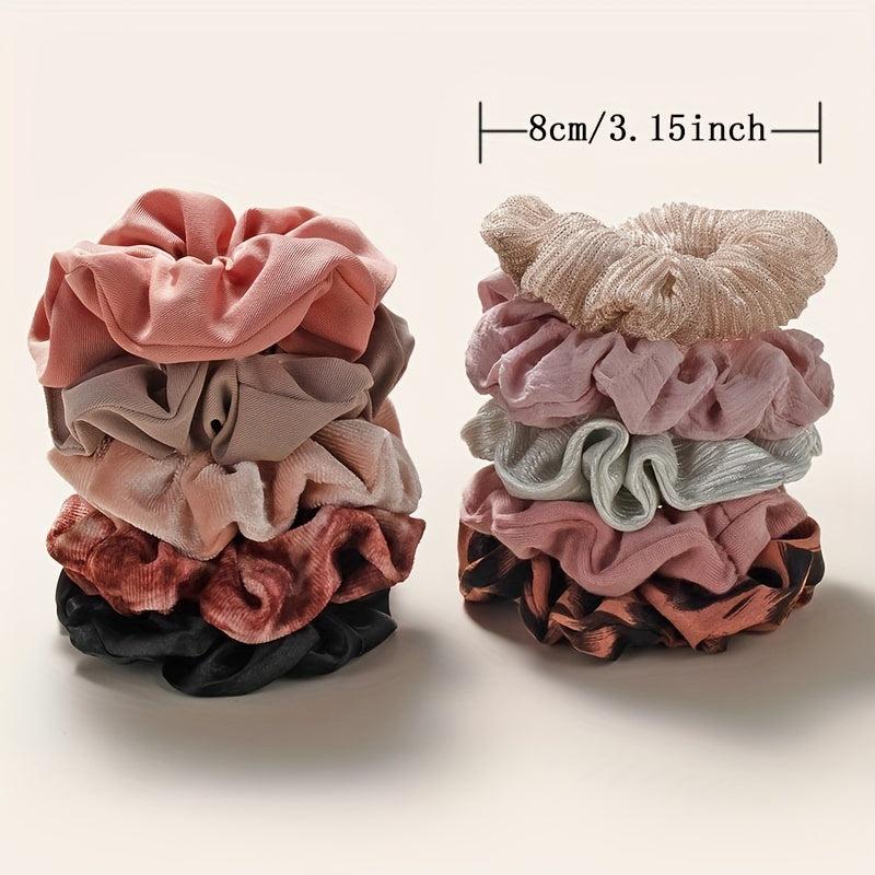 10pcs Large Scrunchie Hair Tie Hair Rope Female Party Hair Accessories