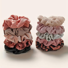 10pcs Large Scrunchie Hair Tie Hair Rope Female Party Hair Accessories