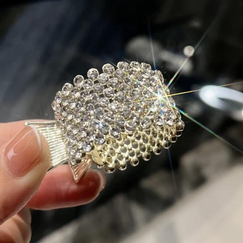 Rhinestone Crown Hairpin for Women Girls