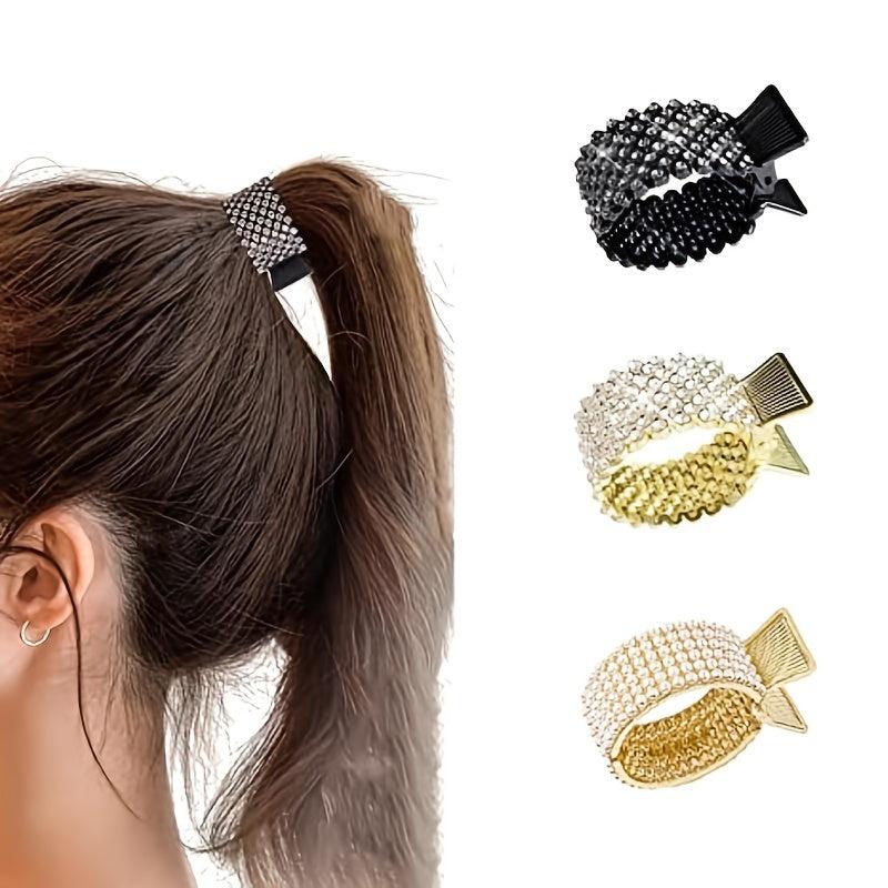 Rhinestone Crown Hairpin for Women Girls