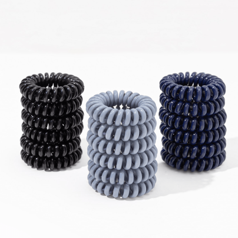18pcs Tel Cord Hair Tie Elastic Bands Ponytail Holder Headband