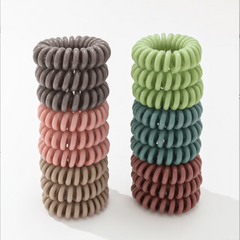 18pcs Tel Cord Hair Tie Elastic Bands Ponytail Holder Headband